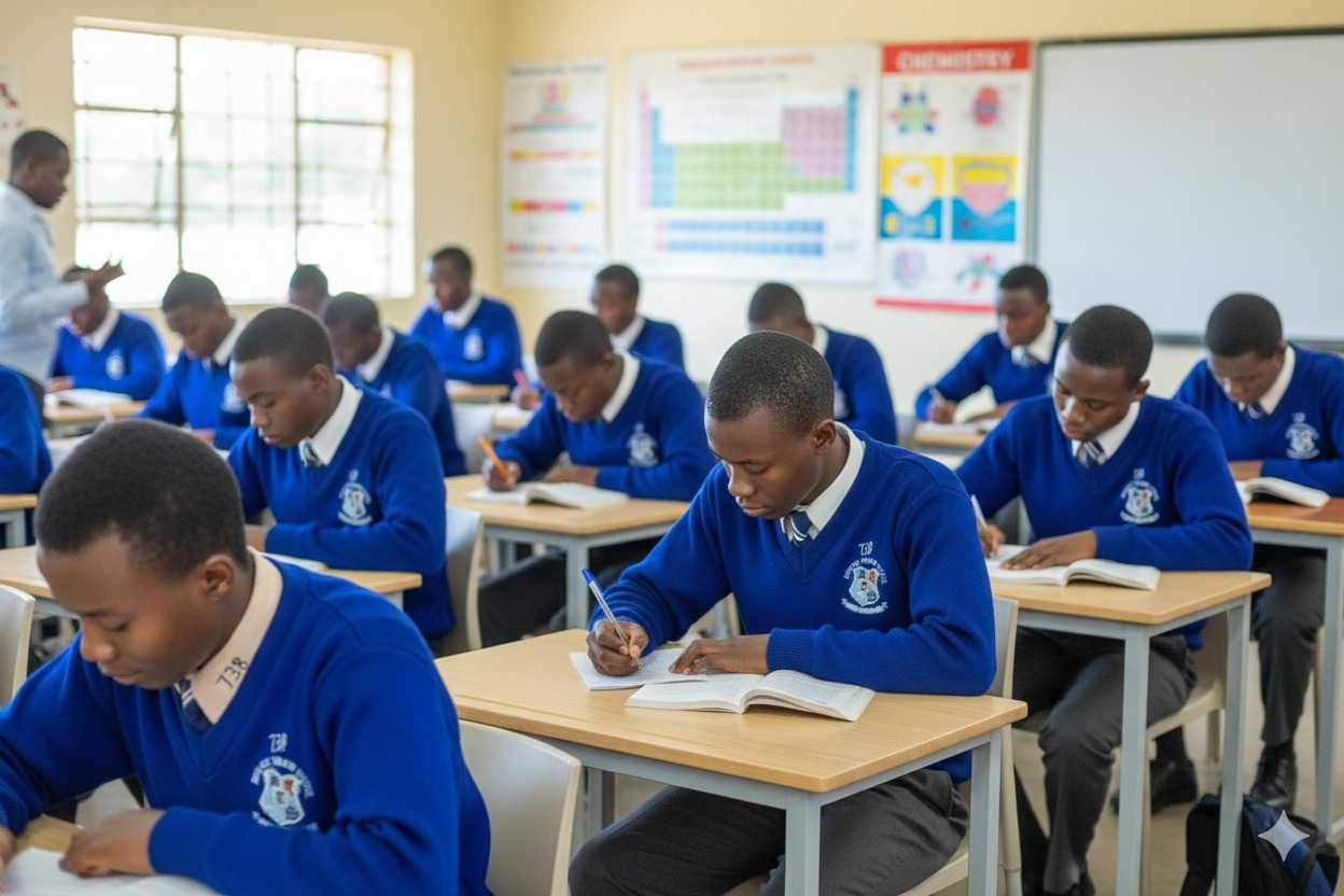 Teacher engaging students in mathematics lesson with small class sizes for personalized attention